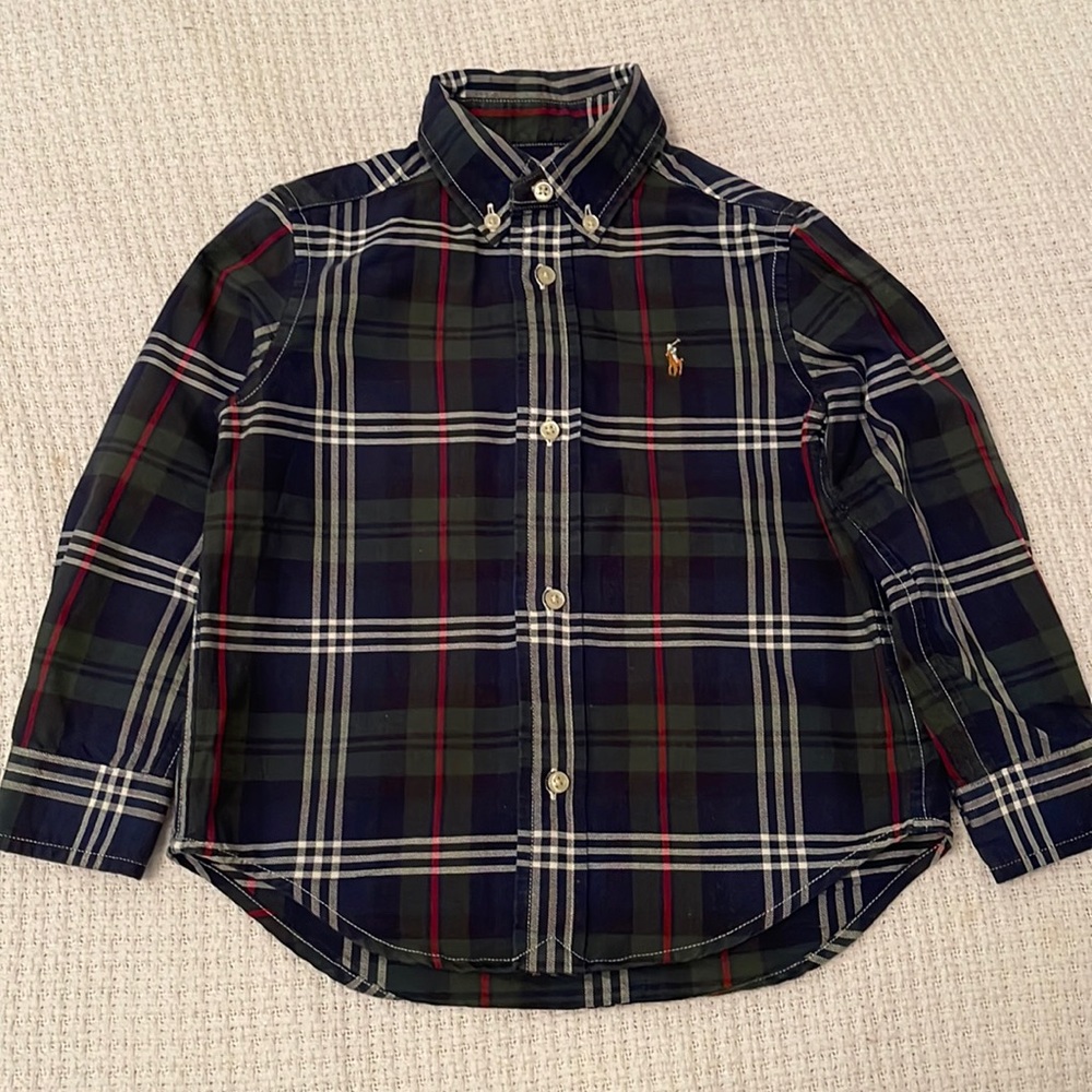 Toddler Boy 3T Plaid Button Down Shirt